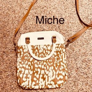 Miche Tan/White Leopard Crossbody
